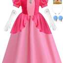 iTVTi Princess Costume for Little Girls with Accessories Halloween Carnival Costumes for Kids, 7-8 Years