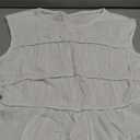 Cicy Bell Womens Cap Sleeve Peplum Tank Tops Summer Babydoll Smocked Cotton Shirts Casual Crew Neck Pleated Blouse White, Large