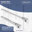 Shower Door Support Bar, Stainless Steel Glass to Wall Rod 17.7"-27.8" (449mm-706mm), for Fix 5/16" (8mm) to 3/8" (10mm) Frameless Shower Glass Panel, Polished Chrome