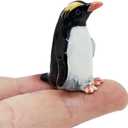 WitnyStore Tiny 1" Standing Rockhopper Penguin Figurine - Miniature Hand Made Ceramic Aquatic Flightless Marine Bird Antarctic Polar Animals Porcelain Decorative Collectible Figurines Dcor Gifts