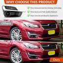 Fog Light Cover for Subaru Impreza 2015 2016 Accessories, Fog Lamps Bezel with Silver Trim Moulding Direct Replacement Fog Light Protectors Exterior Accessories, W/O Fog Light Hole