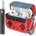 Inesore for Airpods Pro 2nd Generation Case Cover with Cleaner Kit, with Lock for Airpods Pro Case Cover, Classic Cool Funny Game Console Hard Air Pod Pro Case for Men Boy(Red)