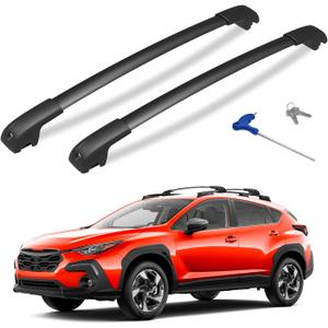 300lbs Lockable Roof Rack Cross Bars Fit for Subaru Crosstrek 2024 2025 2026 (Not for Wilderness), Aluminum Heavy Duty Roof Rails Crossbar for Rooftop Cargo Bars Luggage Bike Kayak Racks