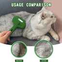 4 x Cat/Dog Deshedding Brush with Water Spray and Steamer - Grooming Tool for Shedding Hair Removal (Christmas Green)
