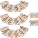 Vlando Travel Jewelry Bags,Travel Jewelry Organizer,Jewelry Pouch Bag with Clear Velvet Zipper Pockets Storage Bag for Travel Gift Trip 20Pcs