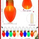 Jumbo Christmas Lights, 16FT Multicolor Giant Christmas Lights with 10 5'' LED Giant Multicolor Bulb, C7 Hanging Xmas Light for Patio Garden Party Outdoor Xmas Decorations
