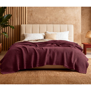 Bedsure 100% Cotton Blanket, Waffle Weave, Queen Size, Burgundy, 90"x90"
Breathable, Soft, Cozy, Thick, Waffle Texture, Summer Blanket for Bed, Gifts for Women, Machine Washable, All Seasons