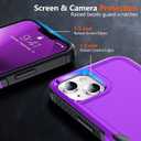 3 x SPIDERCASE Designed for iPhone 13 Case, [10 FT Military Grade Drop Protection] [with 2 pcs Tempered Glass Screen Protector] Holsters for iPhone 13 6.1 inch -Purple