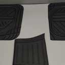 Coverado Car Floor Mats All Weather Waterproof Deep Dish Anti-Slip Car Mats Full Set, Heavy Duty Rubber Floor Mats for Cars, Universal Trim to Fit Automotive Floor Mats for Cars Trucks SUV, Black