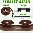 Sasylvia 1.5'' x 200' Landscape Edging Kit Edging Border Coil Include 120 Anchoring Spikes 10 Connectors Plastic Garden Border for Lawn Garden Grass Yard Home(Brown)