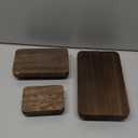 Maitys 3 Pcs Wooden Risers for Display Pedestal Stand Wooden for Decor Farmhouse Vintage Rustic Stackable Kitchen Stand Tray Riser, 3 Sizes(8 x 4.3, 6 x 3.5, 4 x 2.8 in,Brown)