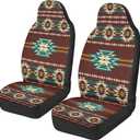 Tribal Aztec Car Seat Cover 2 Pack Breathable Elastic Polyester Car Seat Covers for Front Seats Soft Easy to Installation Universal Size Fit for Most Cars SUV
