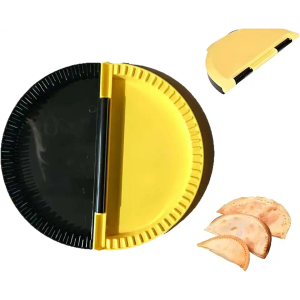 8 Inch BPA-Free Multifunctional Snack Sealer Tool – Tortilla Sealer, Taco Crimper, Quesadilla/Empanada/Samosa Maker, Burrito Press & Sandwich Sealer for DIY Snacks & Lunchboxes (Black Yellow) 2 Pack