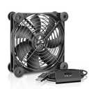 ANEXT, 120mm USB Computer Fan Black, 120mm Fans, Silent Fan for Receiver DVR PlayStation Xbox Computer Cabinet Cooling, Single