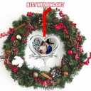 3 x Our First Christmas Married Personalized Photo Ornament 2025 As Mr. and Mrs - Our First Christmas Married Xmas Tree Picture Frame Ornament - 1st Xmas Bridal Shower Photo Ornaments Keepsake Gift