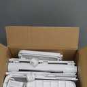 JOYZAN Narrow Bathroom Storage Cabinet with Movable Wheels, Slim Storage Cabinet with 2 Doors & Removable Panel, Skinny Bathroom Organizers and Storage for Small Space, Corner, Kitchen, Laundry