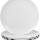 LaGlint 7.5 inch Appetizer Plate Set of 6, Lightweight Opal Glass Round White Salad Plates for Dessert Kitchen, Dishwasher and Microwave Safe