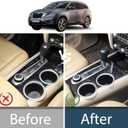 Gear Shift Panel Cover Trim Compatible with Nissan Pathfinder 2013-2018 ABS Center Control Gear Shift Anti-Scratch Panel Frame Trim Cover Accessories (Carbon fiber pattern (without seat heating))