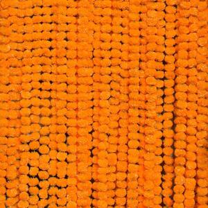 Decorative Marigold Garland, 6PCS 5 feet Long Artificial Marigold Flowers, Indian Style for Rituals, Weddings, Christmas, and Event Decoration.