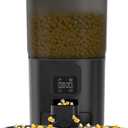 Black Automatic Cat Feeder for 2 Cats, 7L Timed Cat Dry Food Dispenser with 2 Stainless Steel Bowls, Programmable Control 1-12 Meals, Auto Pet Feeder Suitable for Multi-Pet Households