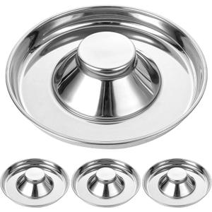 4 Pack Stainless Steel Slow Feed Dog Bowl - 11.8 Inch Stainless Steel Dog Bowls Small - Non-Skid Dog Food and Water Bowl - Feeding Weaning for Small Medium Large Dogs, Cat, Pets