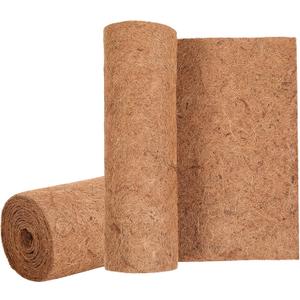 Sawysine 2 Rolls 24 x 160 Inch Coir Liner Roll Coconut Fiber Mat Natural Coconut Coir Liner Sheets Plant Potting Mat for Garden Planters Flower Window Box Basket Animal Pet Pad Reptile Carpet