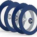 4 Pack Replacement Lids for Pyrex 7200PC 2 Cup Glass Containers Bowl Silicone Storage Cover Leakproof Navy