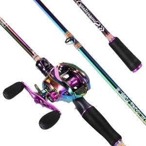 Sougayilang Fishing Rod and Reel Combo, Medium Fishing Pole with Baitcasting Reel Combo, 2-Piece Fishing Combo
