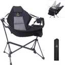 Nice C Hammock Camping Chair, Outdoor Camping Chair Rocker, Portable Swinging Sports Chair, High Back with Stand, Cup Holder, Side Pocket, Heavy Duty, Sport (1-Pack)