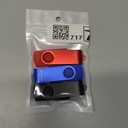 64GB USB Flash Drives, USB Stick, Thumb Drive Rotated Design, Memory Stick with LED Light for External Storage and Backup Data, Jump Drive, 3 Pack 64GB (3 Colors: Black Red Blue)