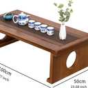 Foldable Japanese Coffee TableFolding Japanese Floor TableNatural Brown Coffee Table, Minimalist Tatami Table, Suitable for Living Room,Dining Room, Etc. (Natural Brown, 39.4x19.7x11.8)