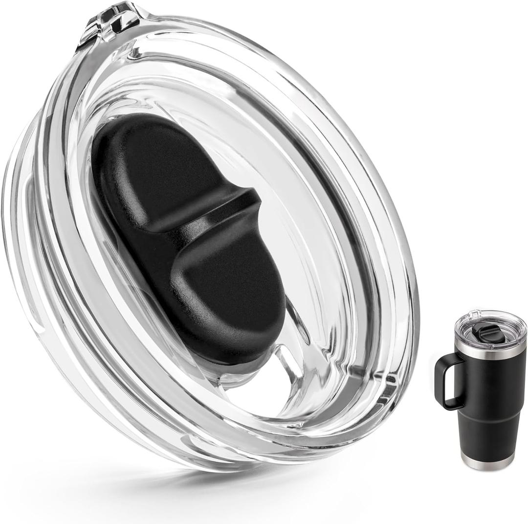 20 oz Replacement Screw Top Lid for YETI TraveI Mug with Threads Only, Spill Proof Stronghold Lid for YETI Threaded Travel Mug(1 Pack)