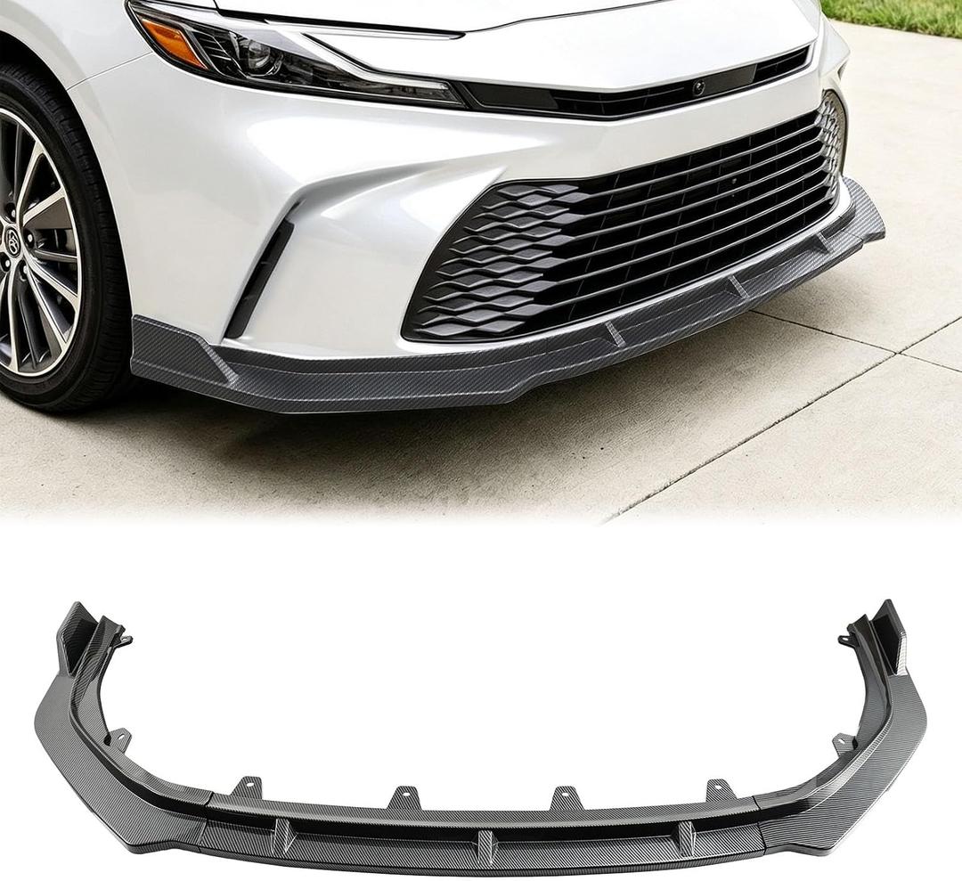 Carbon Fiber Front Bumper Lip for 2025 2026 9th Gen Toyota Camry