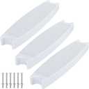 18" Universal Pool Ladder Steps (3-Pack) - Heavy-Duty Molded Plastic Replacement Rungs with Stainless Steel Bolts for Inground/Above Ground Swimming Pools - Includes 6 Bolts & 3 Reflective Strips