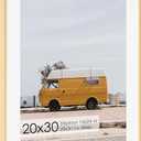 20x30 Metal Picture Frame with 16x24 Mat, Brushed Aluminum Finish, Tempered Glass Front, and Attached Hanging Hardware - Versatile Wall Display Frames for Vertical or Horizontal Orientation(Rose Gold,