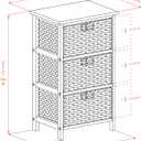 Winsome Omaha Home Storage Rack with 3 Baskets, Stackable Storage Bins for Home Organizing, Functional Furniture for Bedroom, Living Room, Office, Entryway