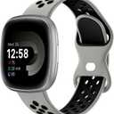 Maledan Breathable Sport Solo Loop Bands for Fitbit Versa 3/4, Sense/Sense 2 - Replacement Wristbands for Men and Women - Smart Watch Accessories