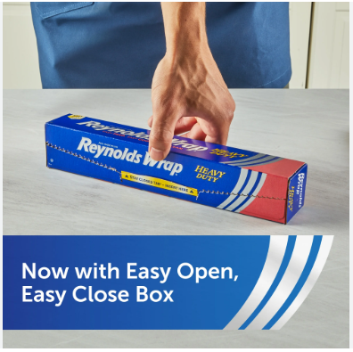 Reynolds Wrap Heavy Duty Aluminum Foil Roll, Thick Heavy Duty Foil for Added Strength and Durability, Secure Easy Open and Close Tab, 12 Inches Wide, 50 Sq. Ft. (Silver)