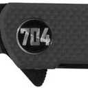704 Gear Sliver EDC Pocket Knife | Ultra-Slim D2 Gentleman's Straight Back Blade | Black