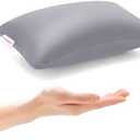Pro Goleem Small Pillow 11"x7"x2.5" for Baby Sleeping with Name Tag Mini Tiny Pillow for Room Couch Sofa Chair and Outdoor Car Air Nap Neck Lumbar Knee Rest Pillows, Gray