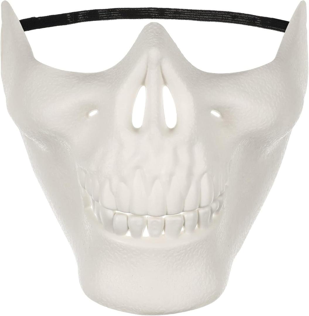 Tinksky Halloween Mask Skull Skeleton Mask Full Face Protector for Cosplay Masquerade Party (White)