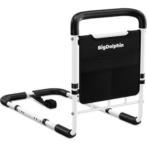 Bed Rails for Elderly Adults Safety - ASTM Approved Adjustable Bed Cane with Non-Slip Ergonomic Handle & Storage Pocket, Bed Railings for Seniors Support 400 LBS, Tool-Free