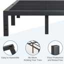 Avenco Metal Platform Bed Frame King Size 14 Inch – Noise Free Quiet Design, Heavy Duty Steel Support, Under Bed Storage, Easy Assembly, No Box Spring Needed