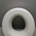 HealthSmart Enhanced Comfort 5" Raised (Round) Toilet Seat Risers for Seniors 5 Slip Resistant Pads FSA/HSA Eligible Padded Toilet Seat Elevation 15.7 x 15.2 x 6.1