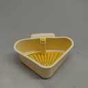 Sink Strainer Basket, Corner Sink Strainer with Suction Cups Dump Design, Triangle Drain Basket for Kitchen Sink, Food Waste Catcher with Drain Holes, Faucet Sponge Storage Rack