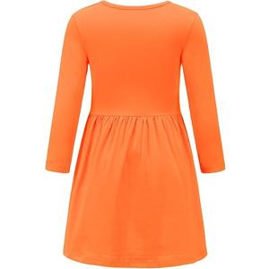 Girls Long Sleeve Dress for Kids Girls Casual Dresses Twirly A Line Skater Dress for School Party 2-14 Years S