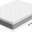 12 Inch Twin XL Hybrid Mattress, Gel Memory Foam & Pocket Coils
