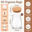 50 Set 6.8 oz Party Favor Glass Jars with Cork Lid Candy Containers
