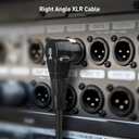 Cable Matters 2-Pack Right Angle XLR Cable, Long XLR Microphone Cable - 15ft, Oxygen-Free Copper (OFC) Microphone Right Angle Cord, Mic Cord, Black