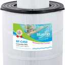 S8M150 Pool filter cartridge set Replacement for Sta-Rite S8M150 System 3, 170147, 25022-0203s-25021-0202s, SR450, 450 Sq.Ft. (Black)